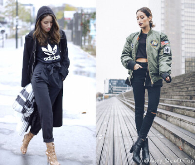 Fashion Blogger. 居住在加拿大的时尚博主Alex，是一位走运动风混搭的博主，冬天高领毛衣也派上了用场，搭配风衣很显气场。除了脚踝处大多还是以保暖为原则，不过友情提示：这种冬天露出脚踝的风格仅适合街拍或者时…