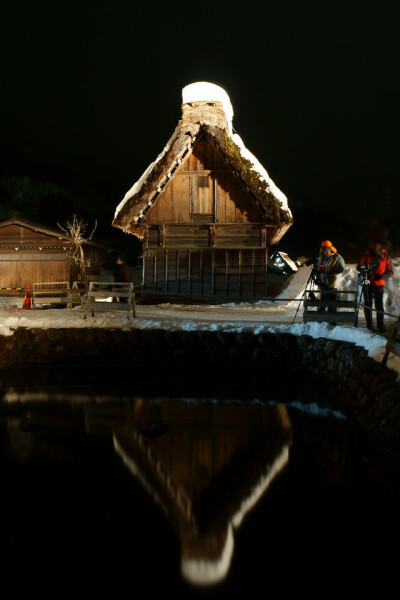 【雪村温馨夜景】白川乡合掌村 (16)