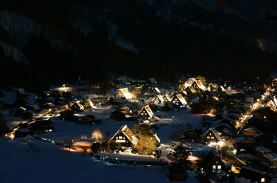 【雪村温馨夜景】白川乡合掌村 (13)