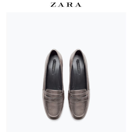 ZARA 女鞋 金属面莫卡辛鞋 12402001092