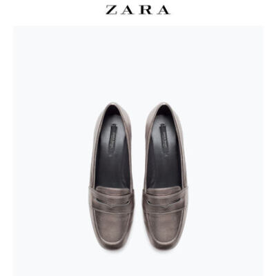 ZARA 女鞋 金属面莫卡辛鞋 12402001092