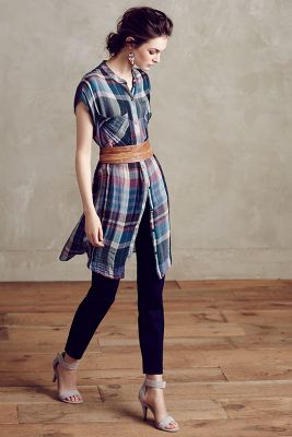 Mixed Plaid Tunic