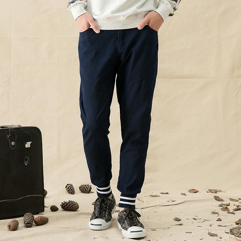 早秋男装韩版裤子潮 运动潮流修身哈伦裤小脚裤束口裤男