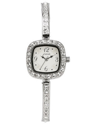 代购 日本正品 J-AXIS VIVI森女高贵酒桶型手链款水钻石英表女手表预售