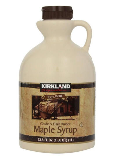 加拿大kirkland maplesyrup可兰纯天然枫叶树糖浆枫糖浆1升