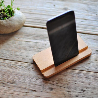 手机托实木质手机座 iPhone6支架日式简约设计礼品创木工房