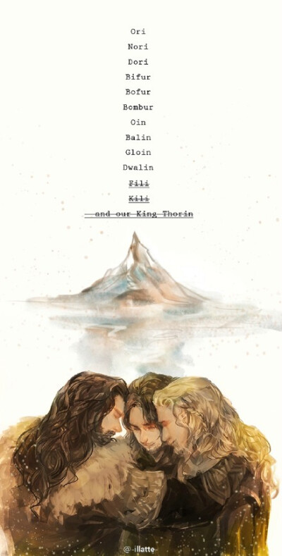 #霍比特人##Thorin##Fili##Kili#自此矮人无美男。via -illatte-