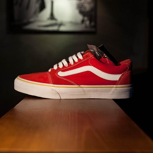 万斯vans OLD SKOOL OS 红色经典款 男女鞋情侣鞋 滑板鞋帆布鞋