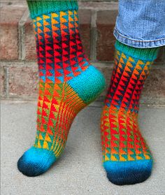 Ravelry: SeeSuzSews Triangles Socks