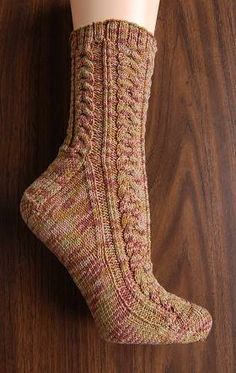 free knit men's sock pattern - Maizy Trail Mix Socks - corn fiber sock yarn - Crystal Palace Yarns