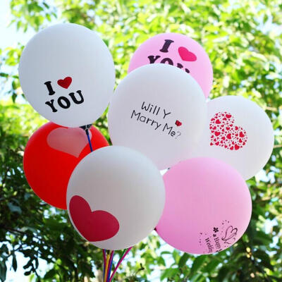 婚庆用品 创意印花求婚气球 韩国大号加厚气球 婚房造型布置