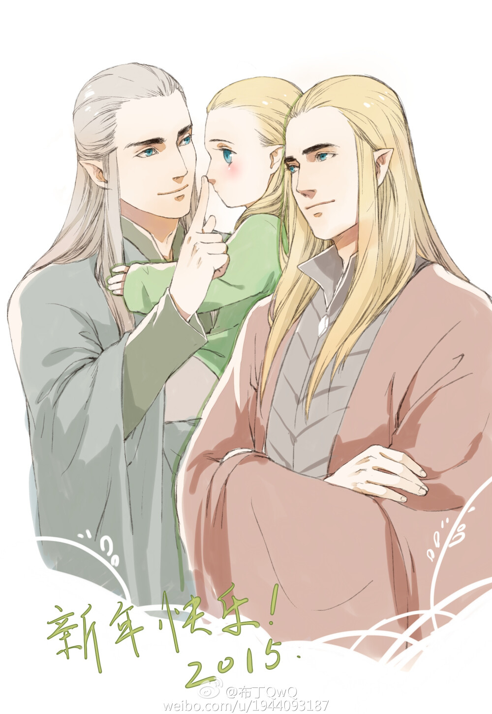 欧瑞费尔 莱戈拉斯 瑟兰迪尔 Oropher Legolas Thranduil 三代同堂 @布丁_我想换个昵称