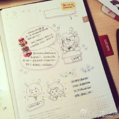 2015/2/8～2/9#给你看我的手帐吧##hobonichi# #what's in my notebook# 年会归来，补手帐。明天bu想上班。