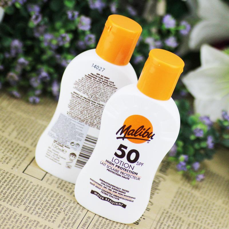 膩娃 英國Malibu瑪麗布高效防水防曬乳液防曬霜SPF50 100ML