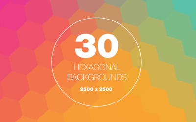 30 Hexagon Geometric Backgrounds - Patterns - 1