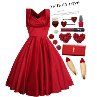 A fashion look from February 2015 featuring red prom dresses, christian louboutin shoes and red purse. Browse and shop related looks.