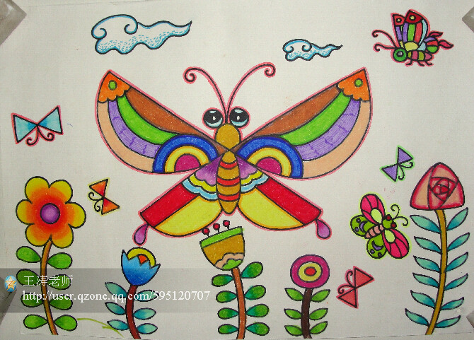 儿童绘画蝴蝶