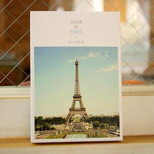 韩国 rollercoaster 盒装风景明信片卡片 巴黎篇32张 可邮寄