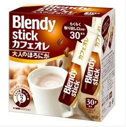 现货日本原装进口agf blendy stick三合一速溶咖啡棒深度焙煎30枚