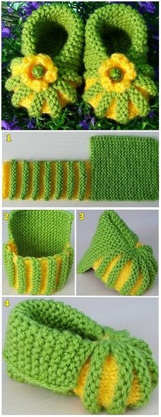 Knitted Baby Booties –