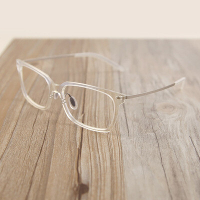 韩寒同款 韩国进口超轻超细透明眼镜框 可配近视文艺复古方框镜架