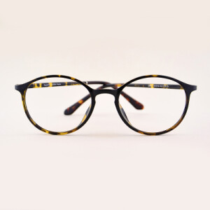 圆形眼镜框塑钢超轻 钨钛眼镜架女士时尚豹纹可配近视 眼睛眶弯折