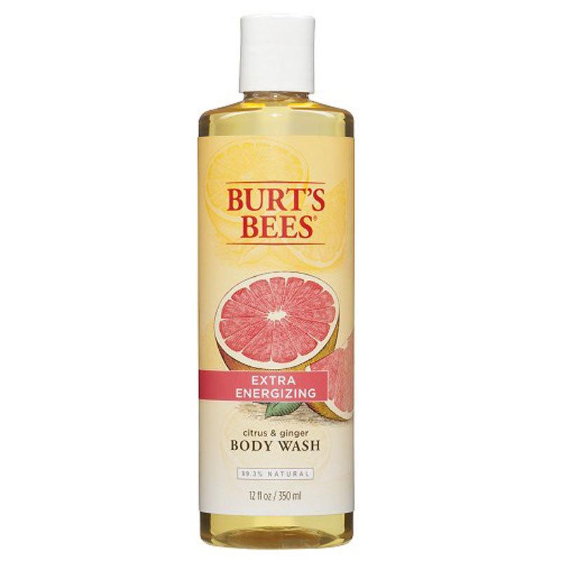 美国 Burt's Bees小蜜蜂柑橘甜姜沐浴露350ml 去角质多泡沐