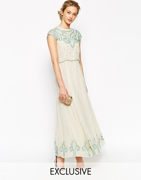 Image 1 of Frock and Frill Maxi Dress With Baroque Embellishment