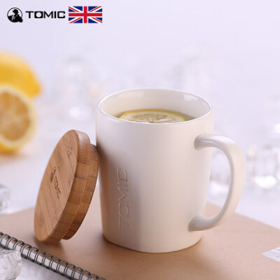 英国TOMIC创意陶瓷杯大马克杯可爱带盖情侣水杯子咖啡牛奶杯包邮