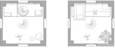 【{丹麦屋顶上的小屋}】设计方：i29室内设计工作室 ®平面图