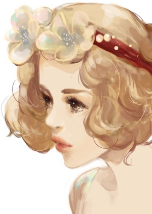 二次元女生插画