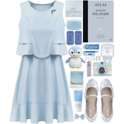 A fashion look from February 2015 featuring blue two piece dress, white pearl necklace and band jewelry. Browse and shop related looks.