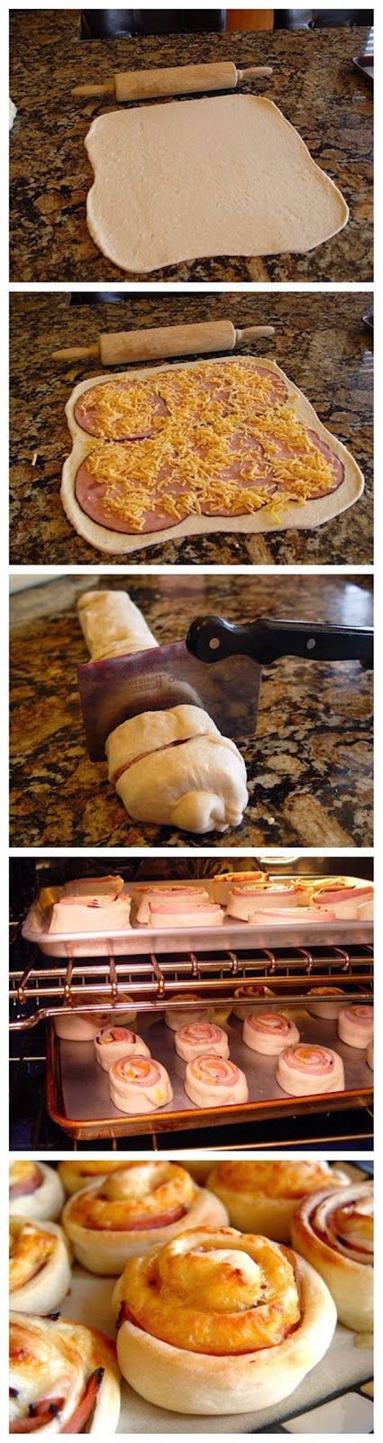 Hot Ham and Cheese Pinwheels