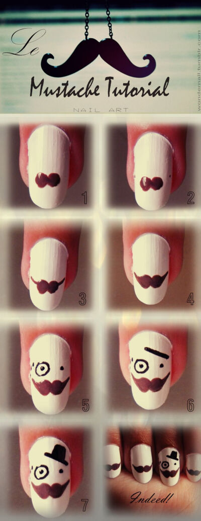 A Must Do for Wendell: Mustache Nail DIY!