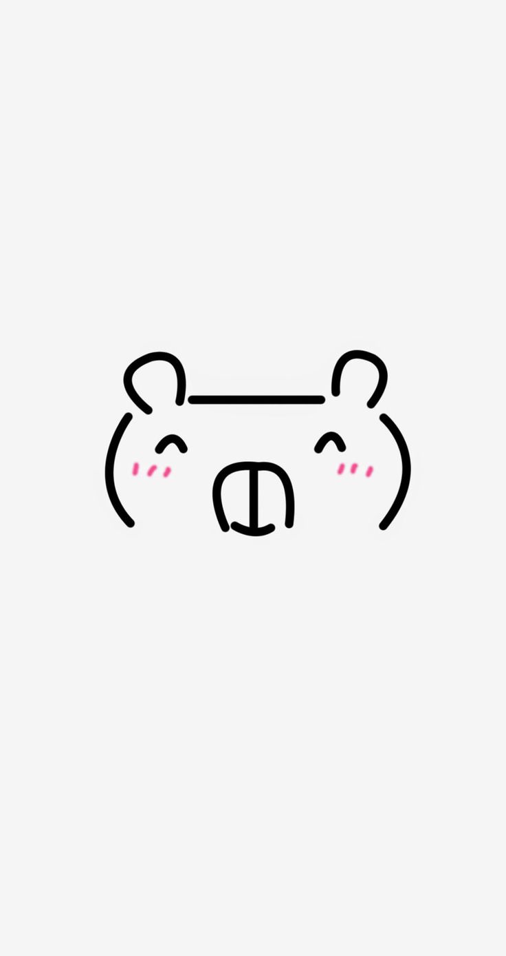 Cute bear smileys cartoon. ^v^ Check out more of this cute smileys wallpapers for iPhone! - @mobile9