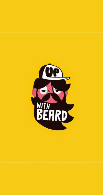 Up with beard. Tap image for more cartoon wallpapers! - @mobile9 | Funny cute wallpaper for iPhone 4/4s, iPhone 5/5s/5c, iPhone 6 &amp;amp; 6 plus #quotes