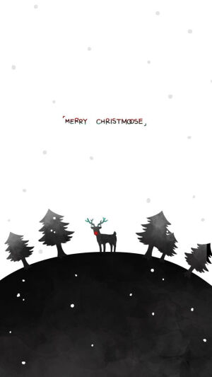 Tap image for more Christmas Wallpapers! Merry Christmas with Reindeer - mobile9