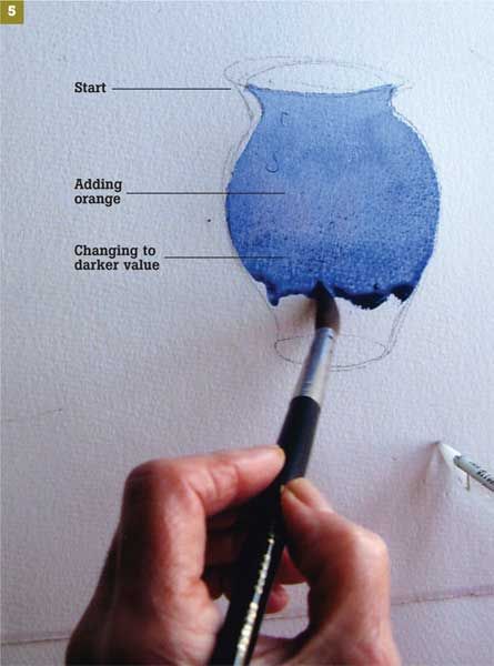 Watercolor: Excellent!!! lesson on painting leaves, flowers, getting shading correct in a floral arrangement &amp;amp; the vase.