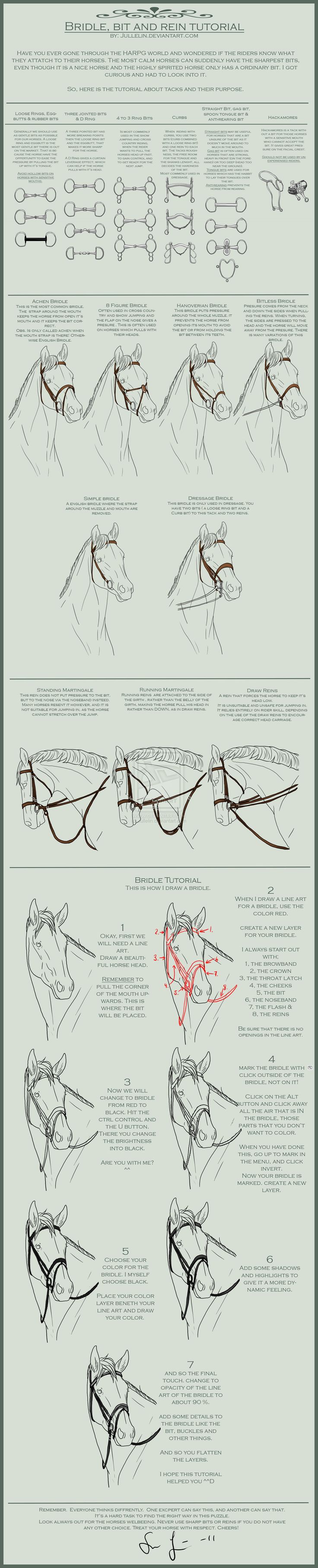 Bridle, Bit and Reins Tutorial by