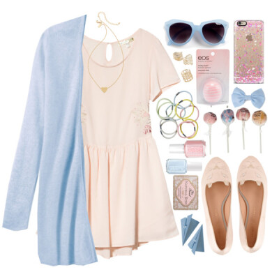 A fashion look from February 2015 featuring pink dress, colorblock cardigan and gold plated jewelry. Browse and shop related looks.