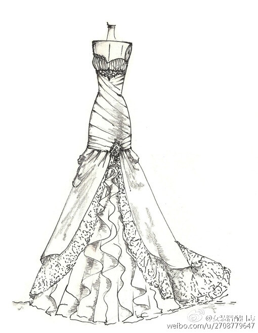 Wedding dress sketch~~美丽的嫁衣