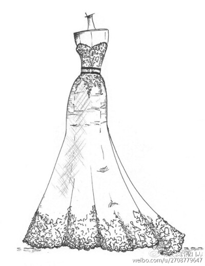 Wedding dress sketch~~美丽的嫁衣