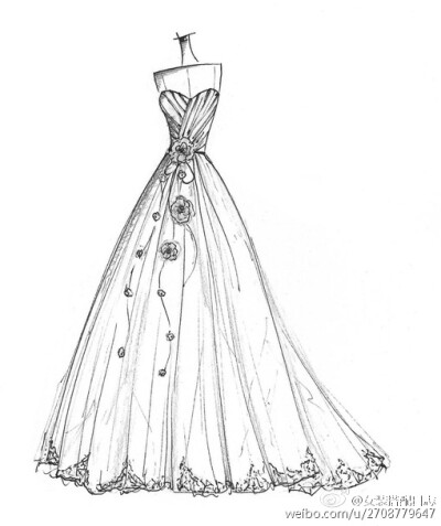 Wedding dress sketch~~美丽的嫁衣