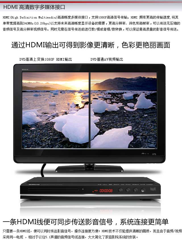 新品 奇声 BD8340奇声影碟机 蓝光DVD高清播放器 RMVB 全国联保