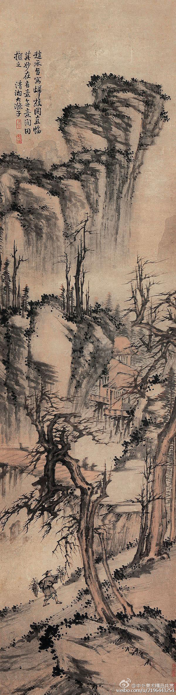 石濤山水畫立轴