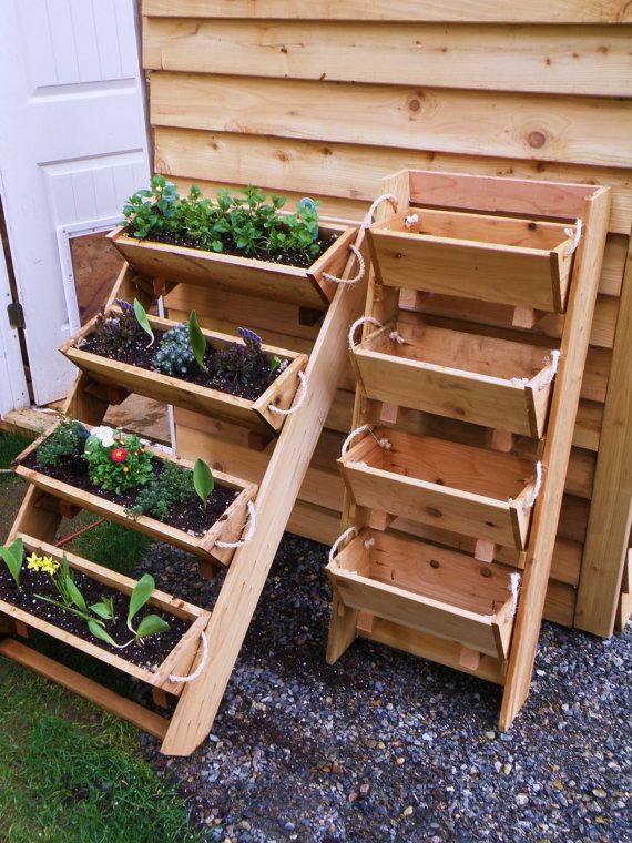 2, 3, or 4 24&amp;quot; planter gardening system, cedar large planter raised gardening kit, patio, condo, ergo living, cedar, small space, organizer on Etsy, $72.00