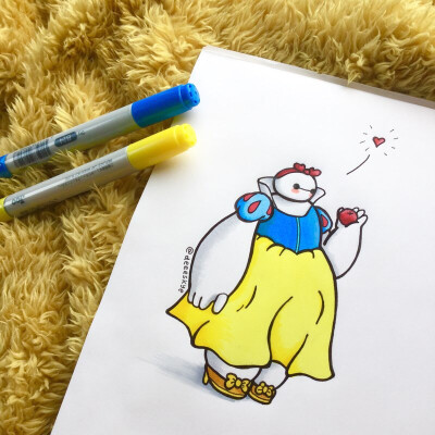 Baymax as Snow White 