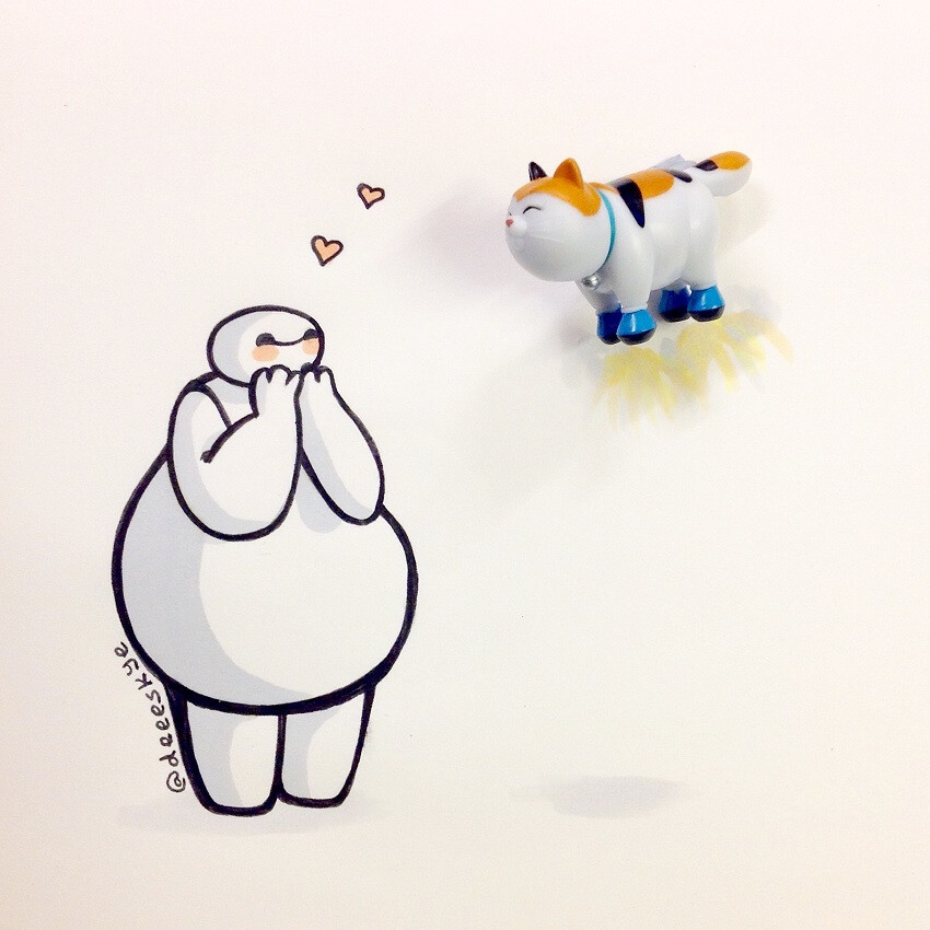 Baymax with a flying Mochi :)