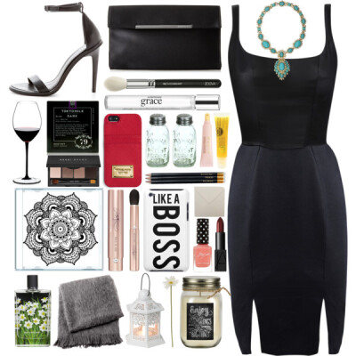 A fashion look from February 2015 featuring short black cocktail dresses, MICHAEL Michael Kors and ankle strap high heel sandals. Browse and shop related looks.