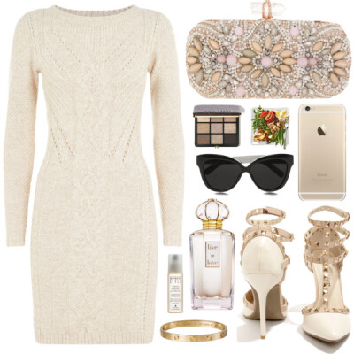 A fashion look from November 2014 featuring white dress, pointy toe stilettos and pink handbags. Browse and shop related looks.